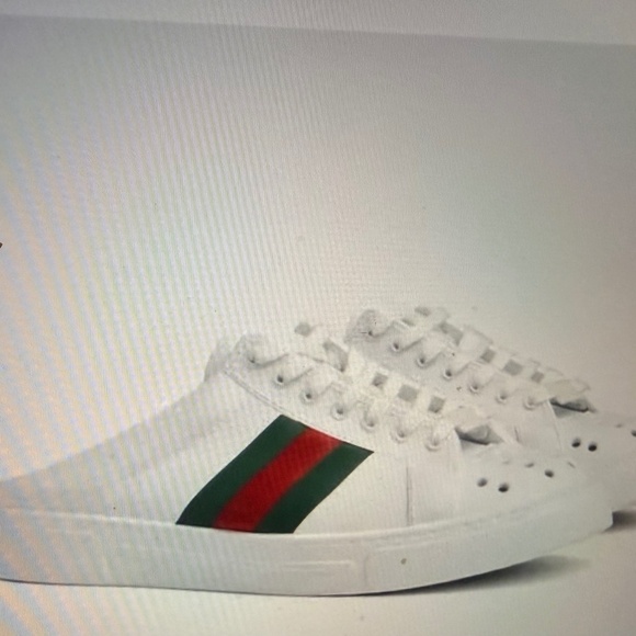 Gucci Rubber Ace Mule Sneaker White Multi Size 37 - New Without Tags - Picture 1 of 5